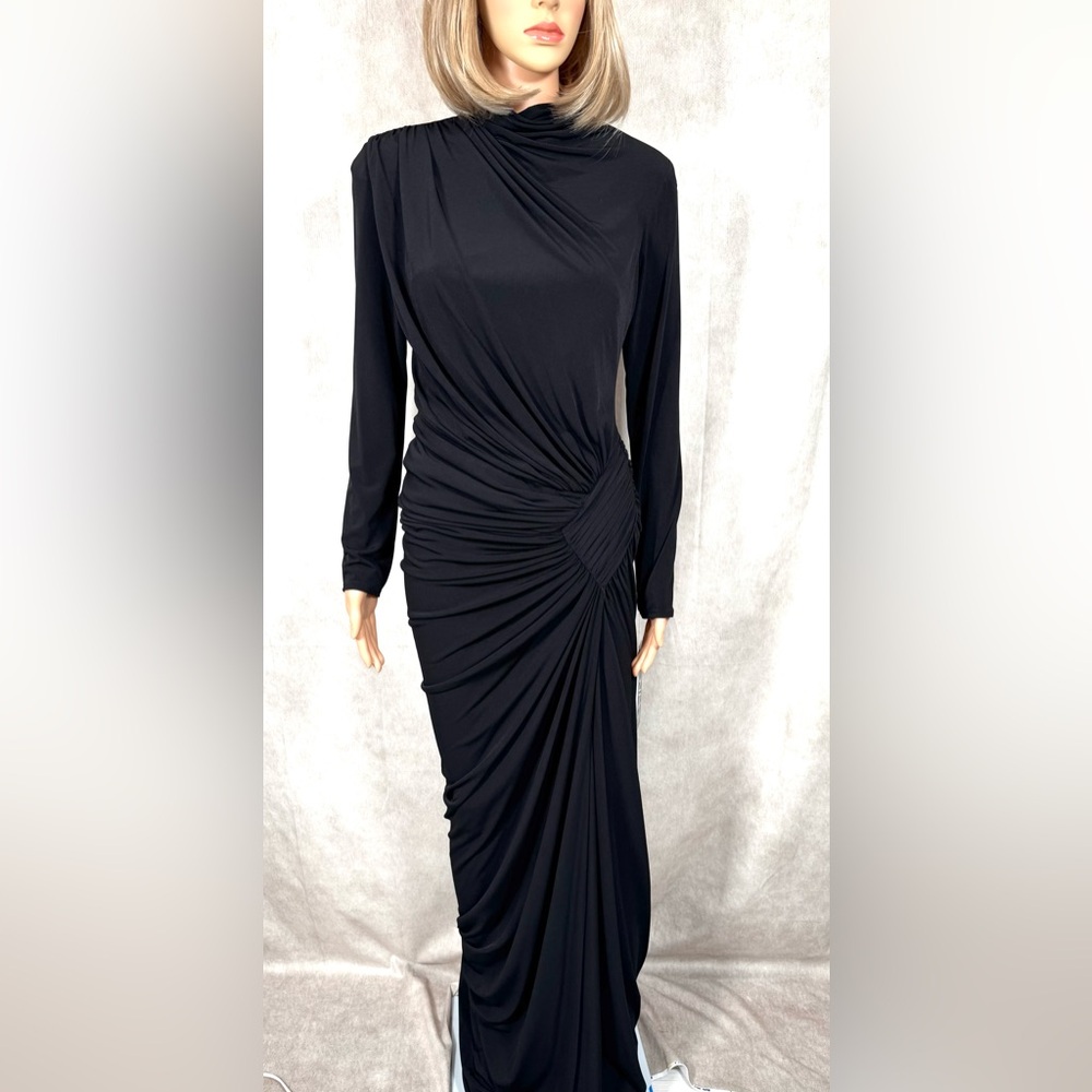 NWT - Jovani Black Long Sleeve Sheath Cocktail Dress